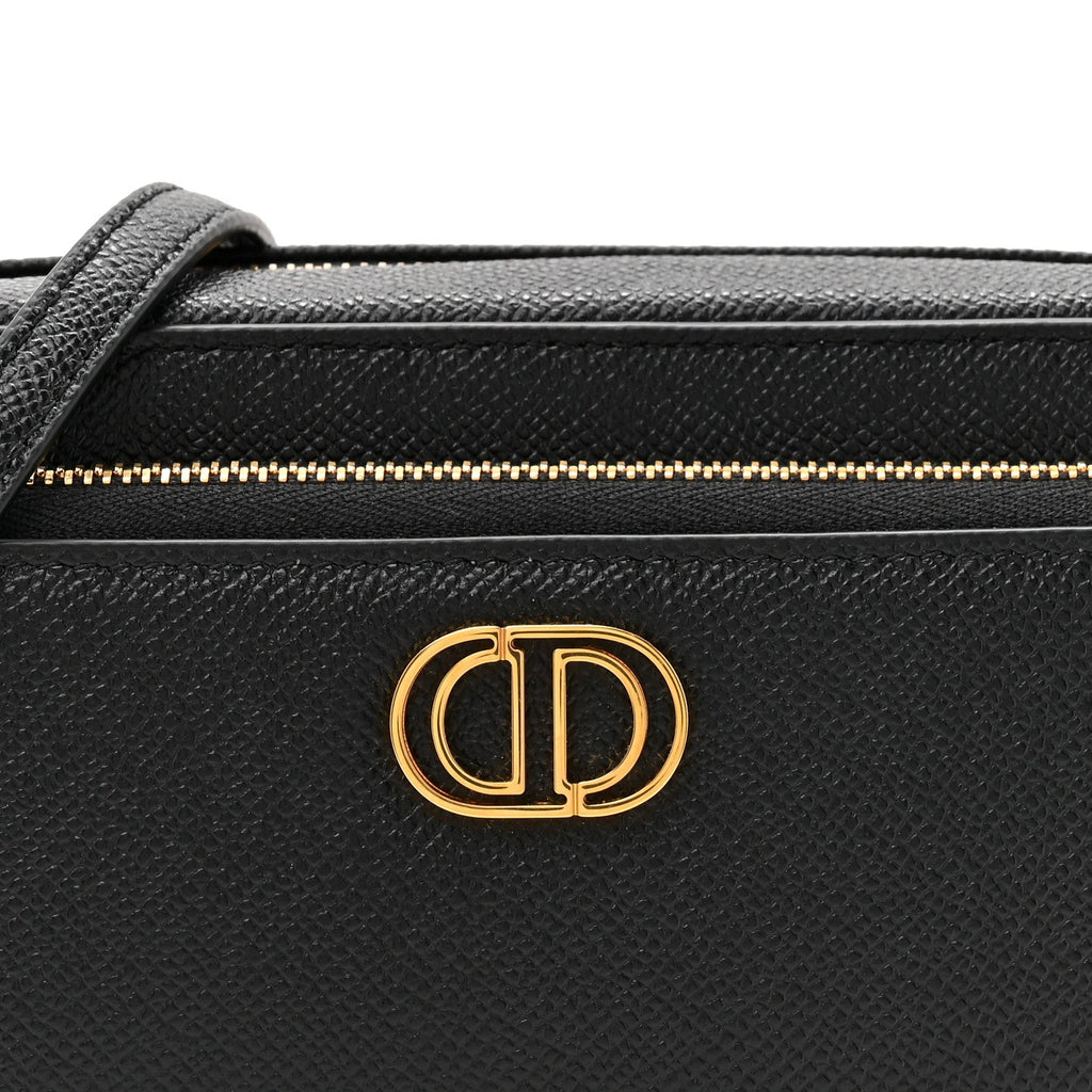 Grained Calfskin Caro Double Pouch Black AT My store