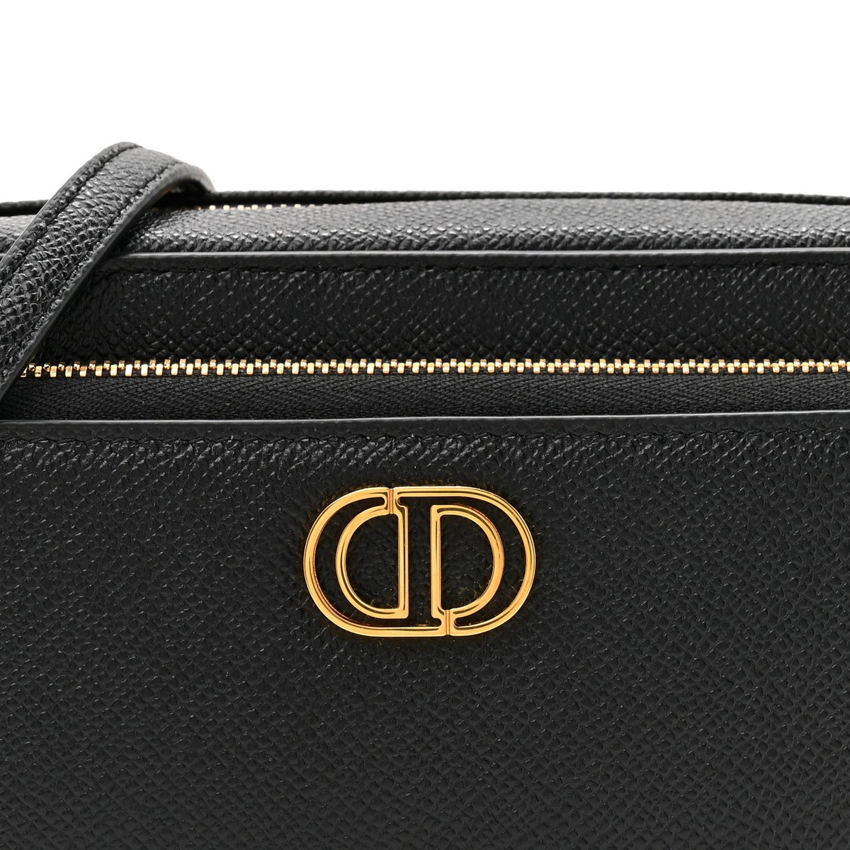 Grained Calfskin Caro Double Pouch Black AT My store