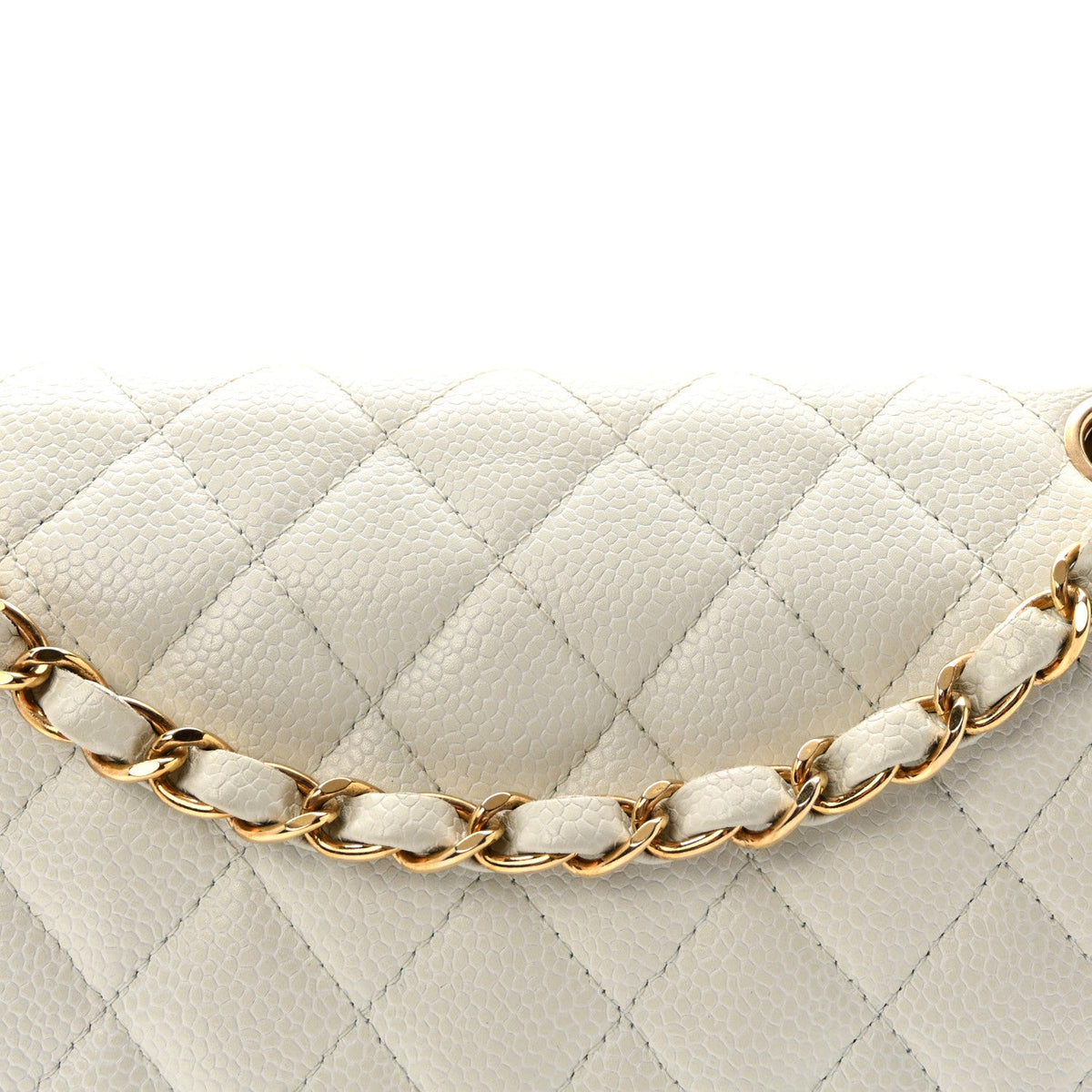 Caviar Quilted Medium Double Flap Light Blue At My store