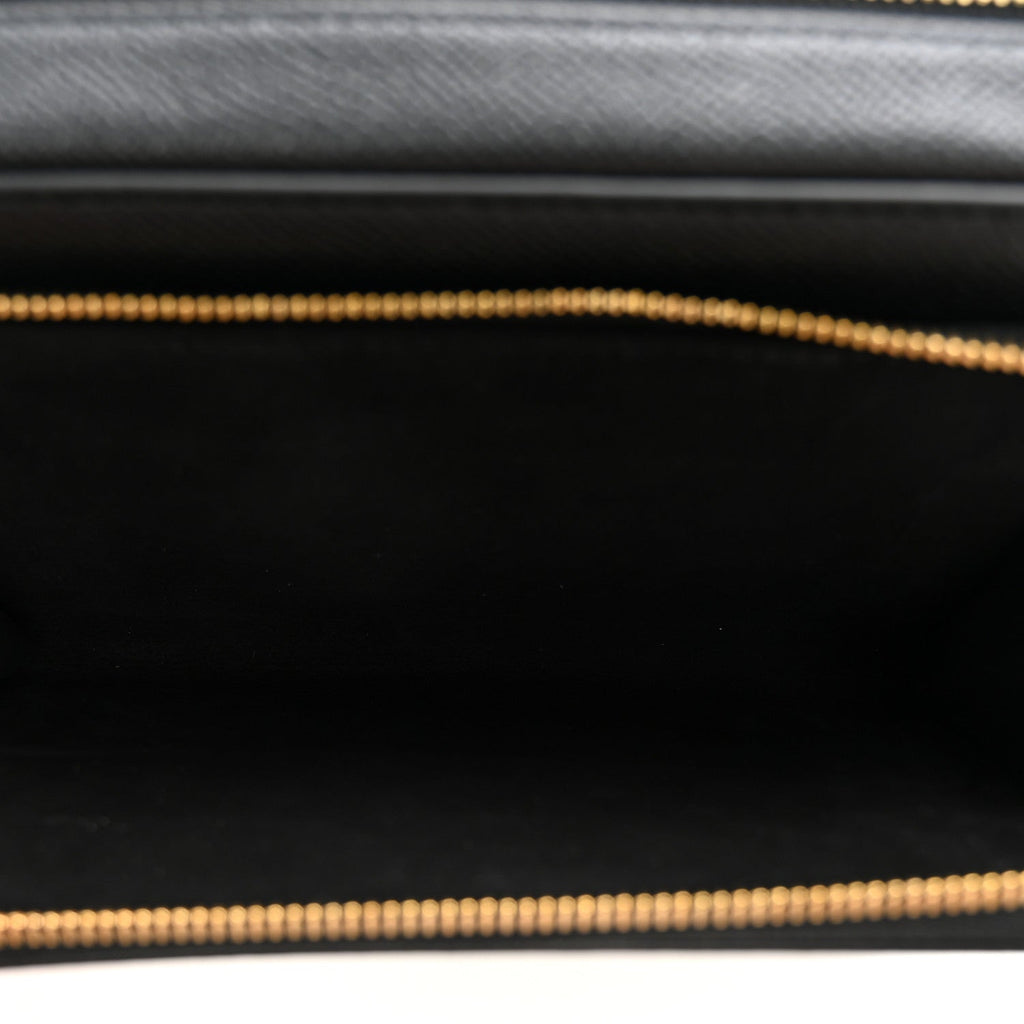 Grained Calfskin Caro Double Pouch Black AT My store
