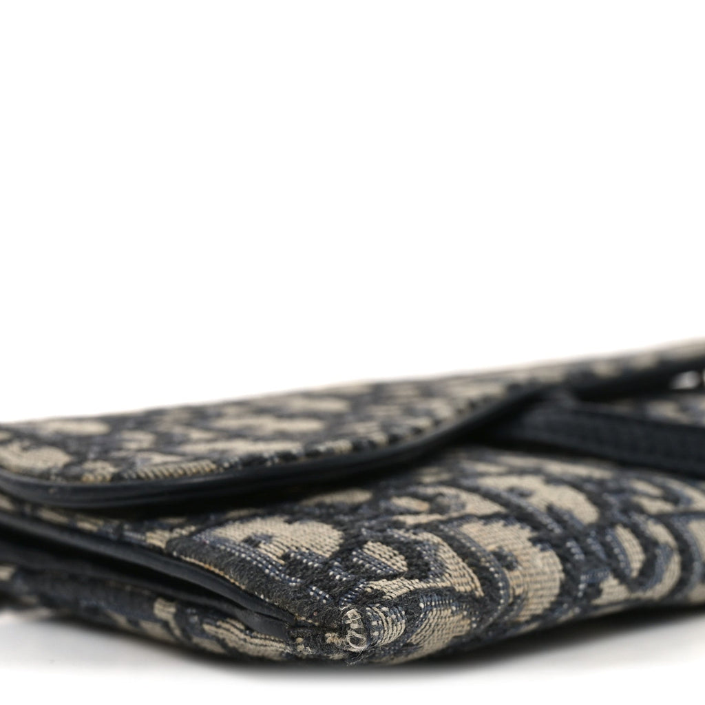 Oblique Small Saddle Chain Pouch Blue AT My store