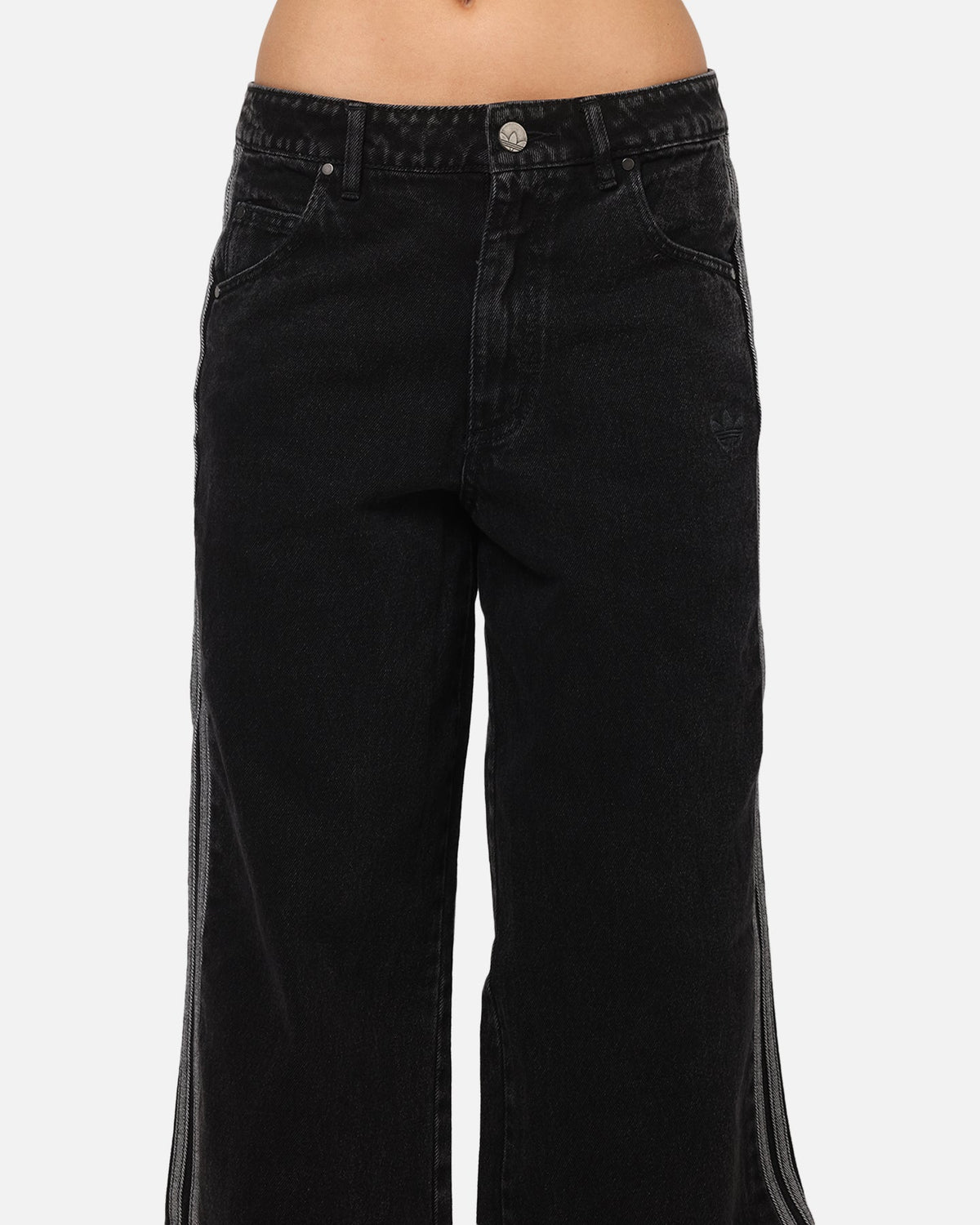 Best-Selling Adidas Women's Denim 3-Stripes Track Pants True Black Denim