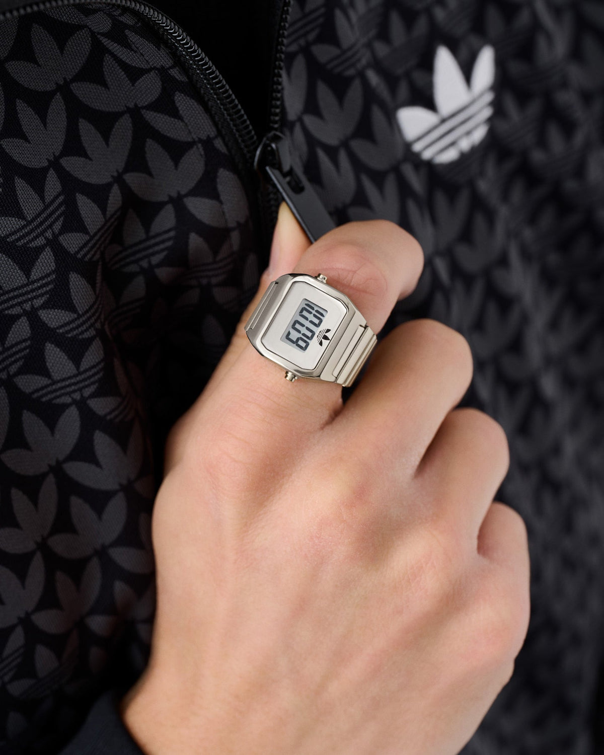 Best-Selling Adidas Digital Two Ring Watch Silver