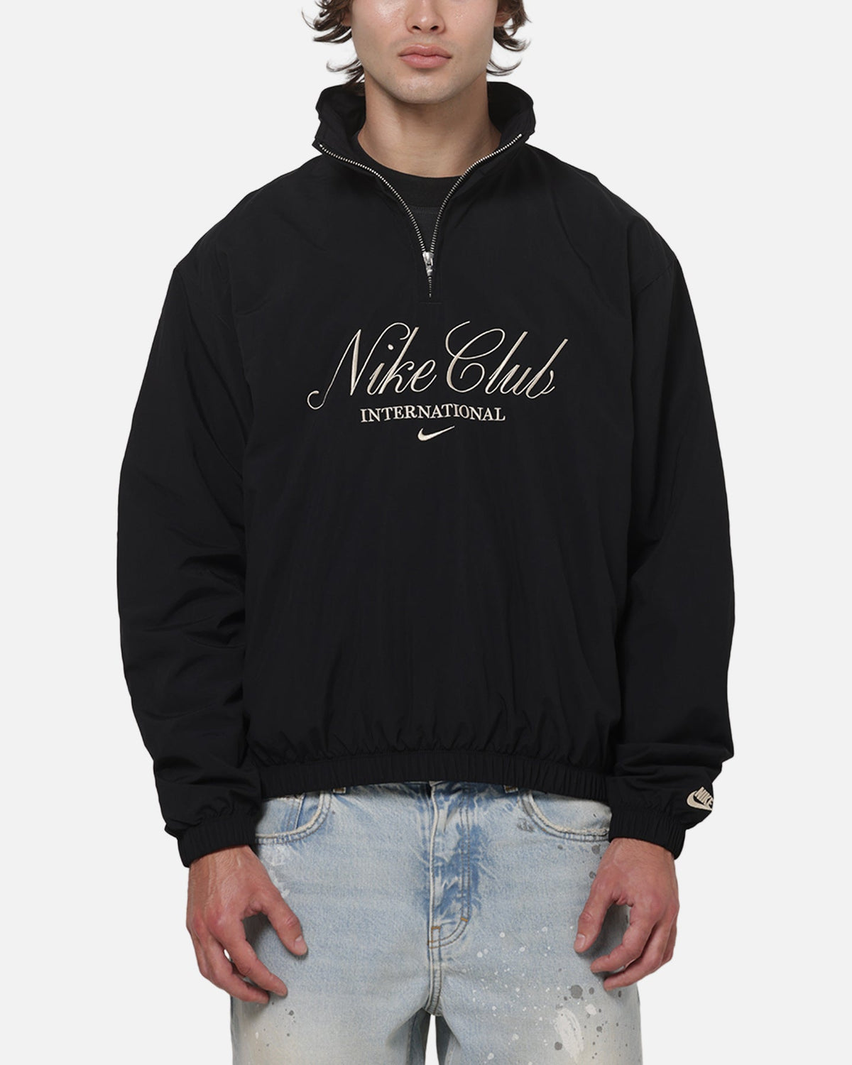 Top Seller Nike Club 1/2 Zip Jacket Black
