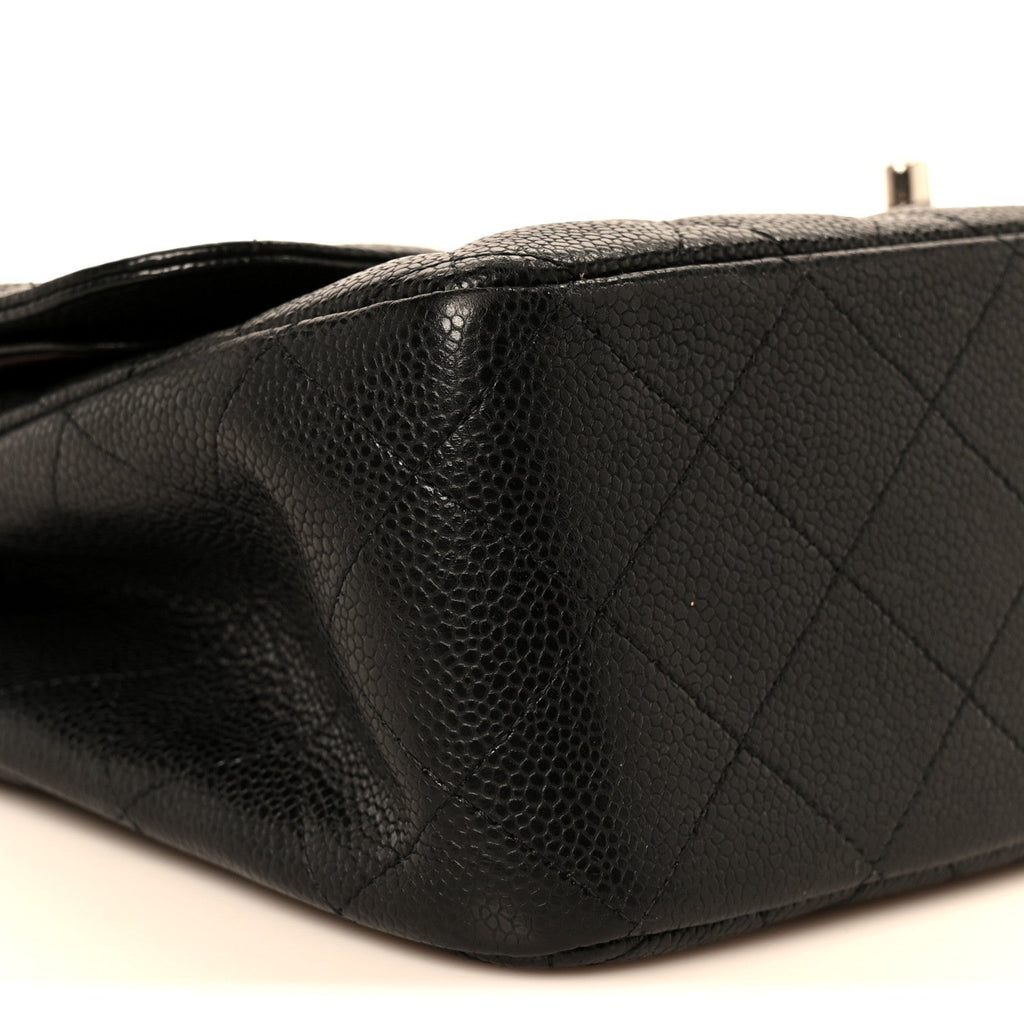 Caviar Quilted Jumbo Double Flap Black At My store