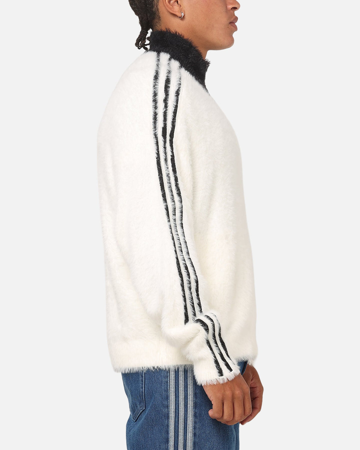Best-Selling Adidas Faux Mohair Classic Track Top Off White/Black