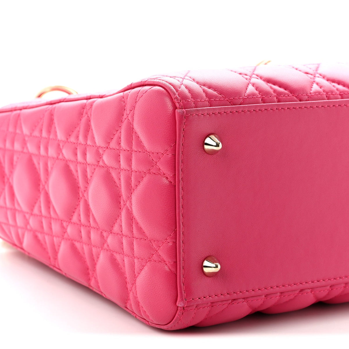 Lambskin Cannage Medium Lady Dior Fuchsia AT My store