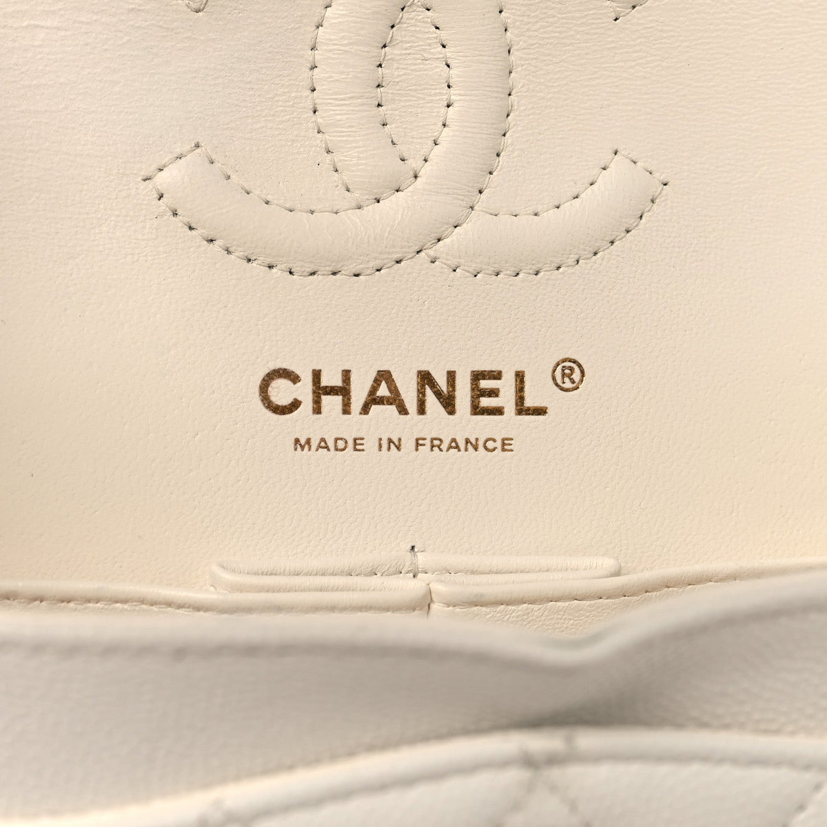 Caviar Quilted Small Double Flap White At My store