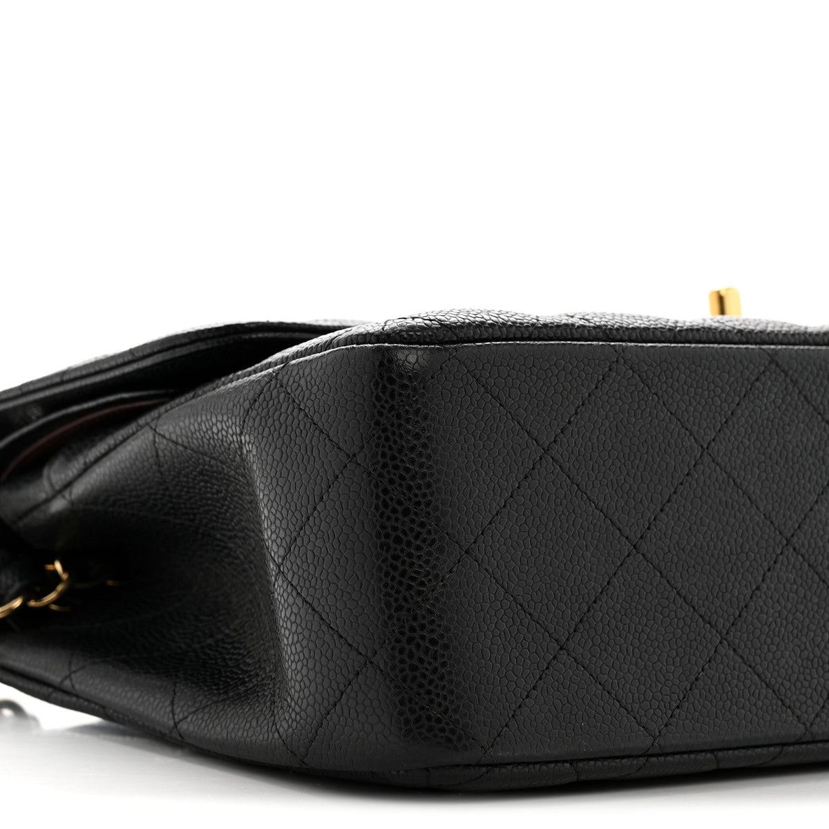 Caviar Quilted Jumbo Double Flap Black At My store
