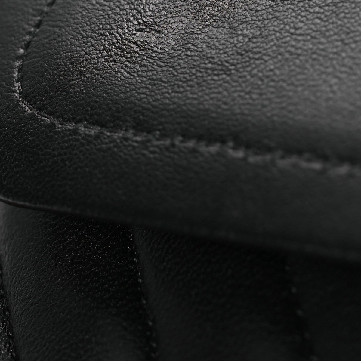 Lambskin Chevron Quilted Medium Double Flap Black At My store