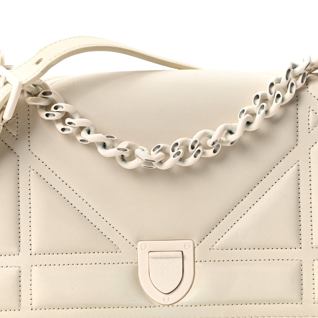 Ultra Matte Calfskin Small Diorama Flap Bag White AT My store