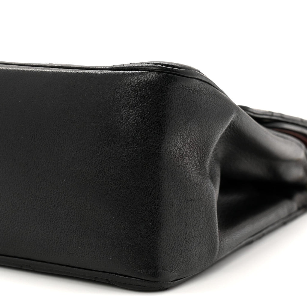 Lambskin Quilted Medium Double Flap Bijoux Chain Black At My store