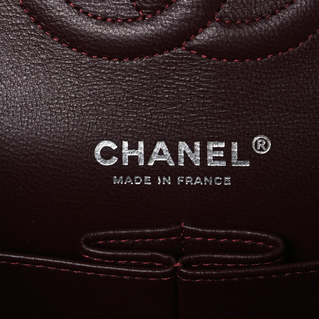Lambskin Quilted Medium Double Flap Black At My store