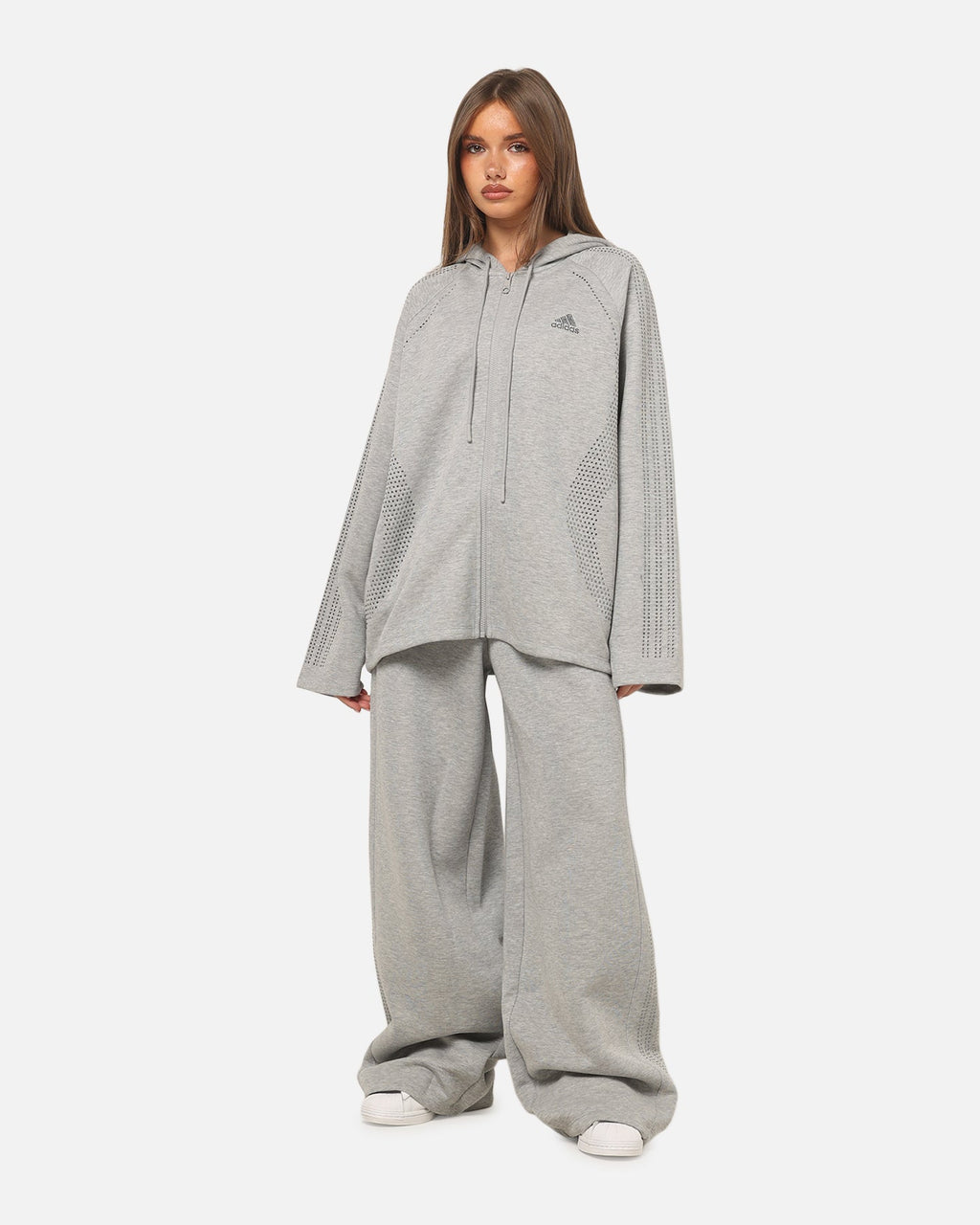 Best-Selling Adidas Women's Teamgeist Rhinestone Track Top Grey Marle