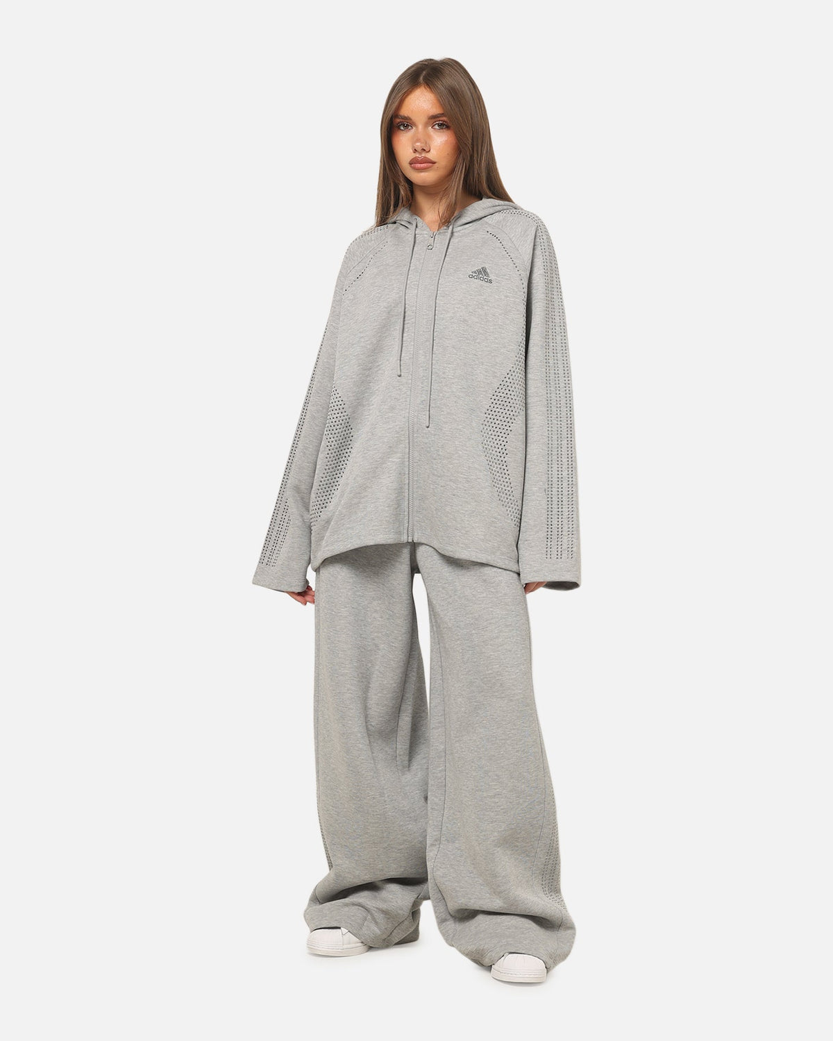 Best-Selling Adidas Women's Teamgeist Rhinestone Track Top Grey Marle