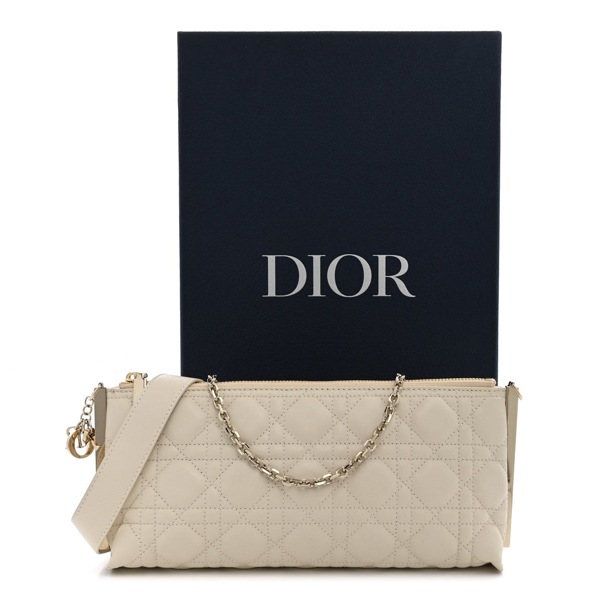 Lambskin Cannage Dior Club Bag  Dusty Ivory AT My store