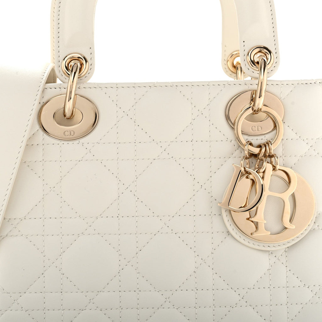 Lambskin Cannage Small My ABCDior Lady Dior White AT My store