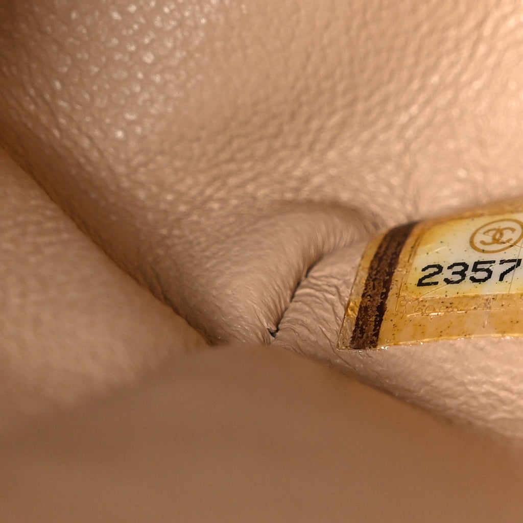Caviar Quilted Jumbo Double Flap Beige At My store