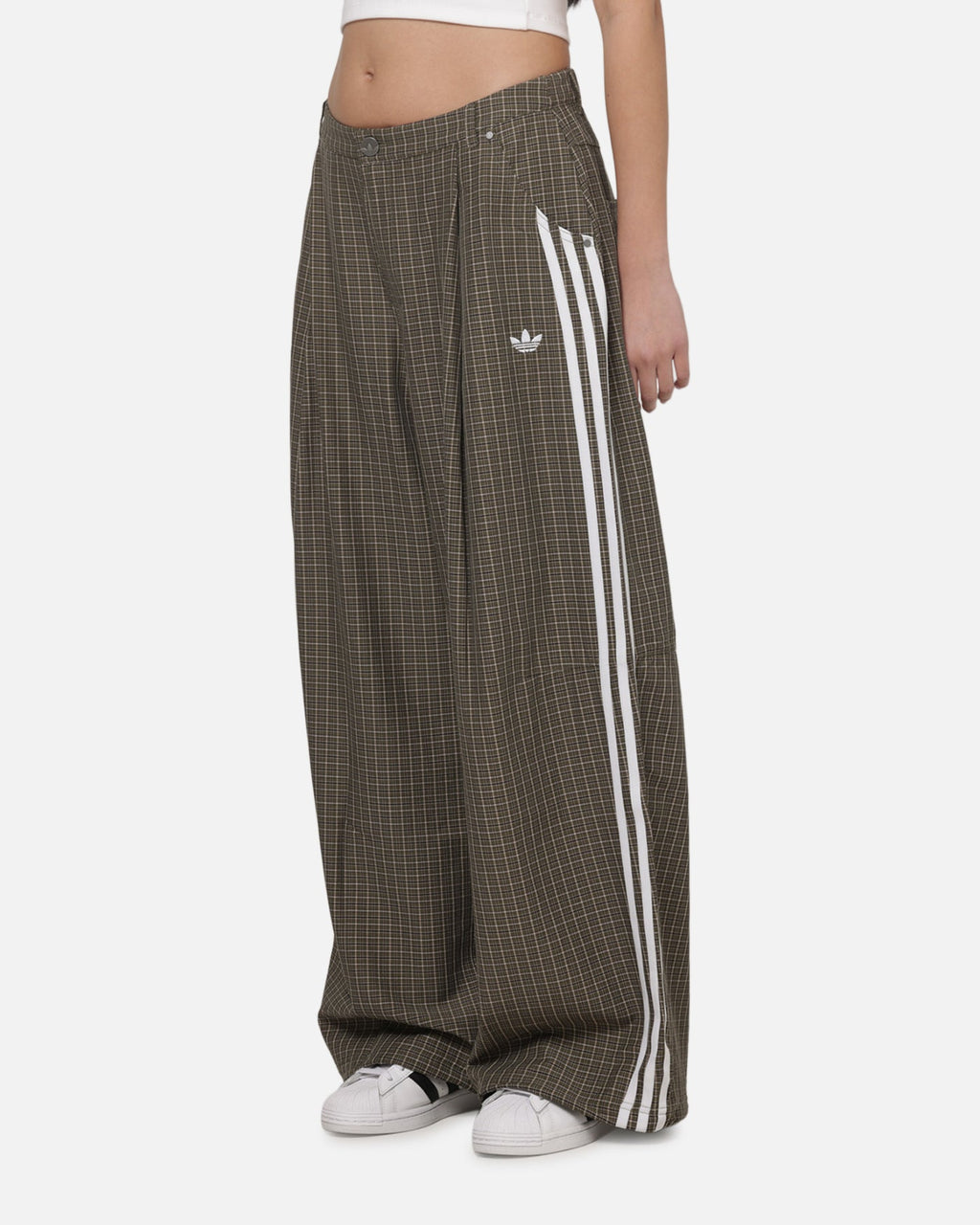 Best-Selling Adidas Women's Checks Trousers Olive