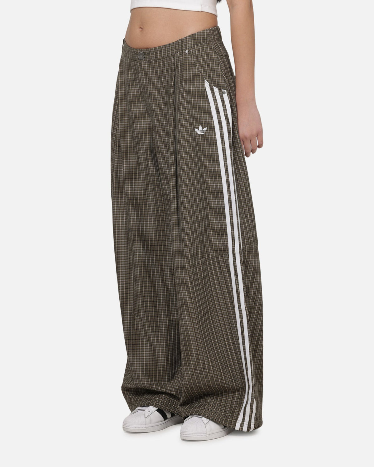 Best-Selling Adidas Women's Checks Trousers Olive