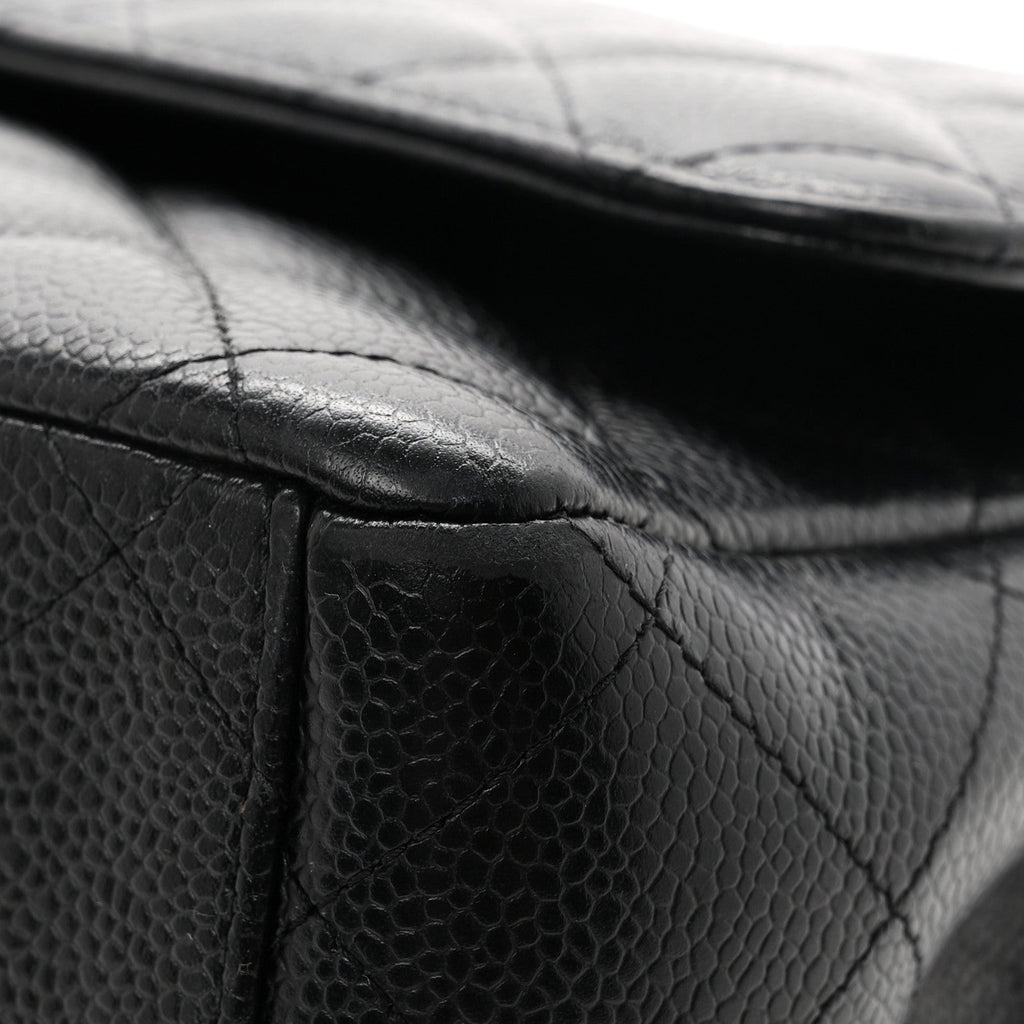 Caviar Quilted Maxi Double Flap Black At My store