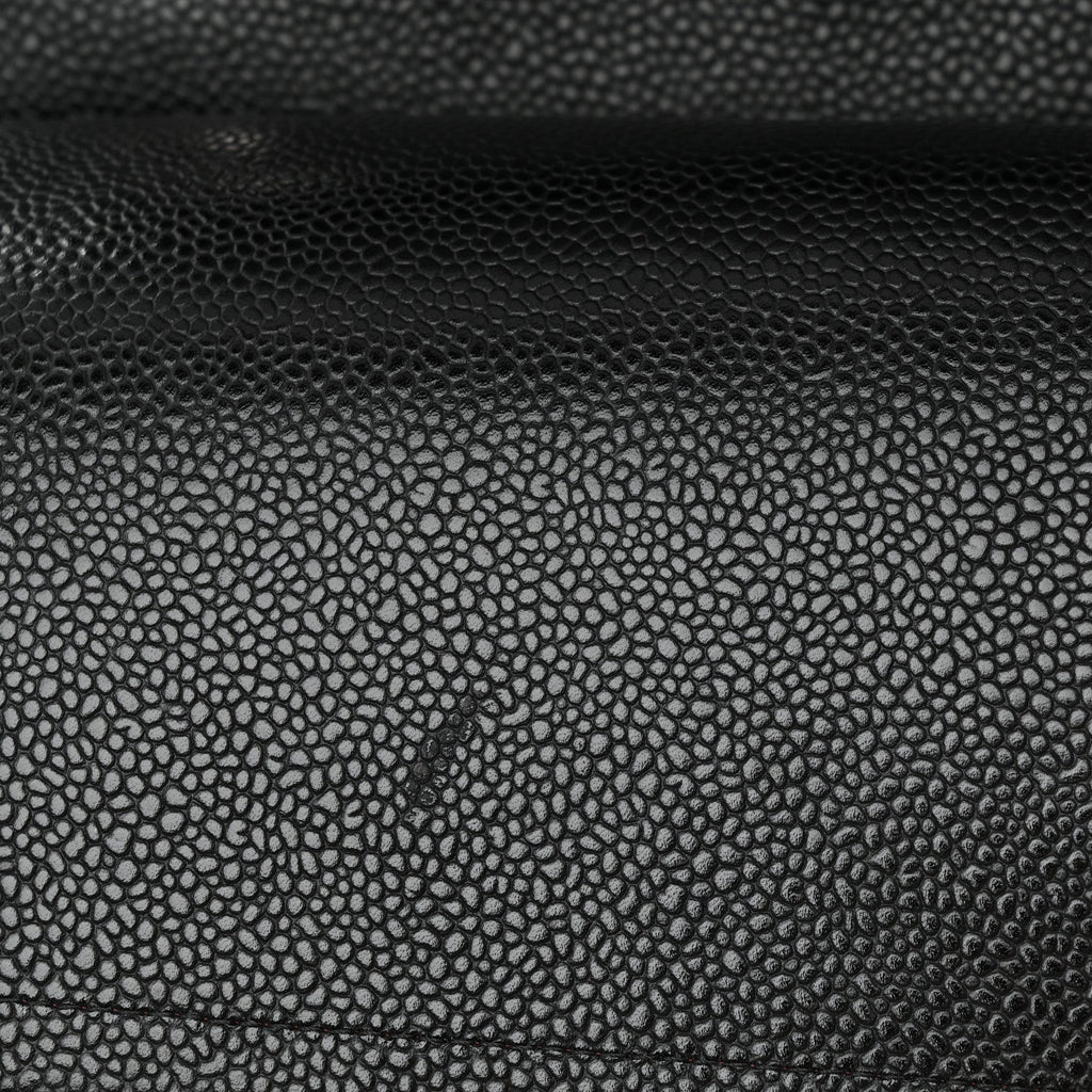 Caviar Quilted Jumbo Double Flap Black At My store