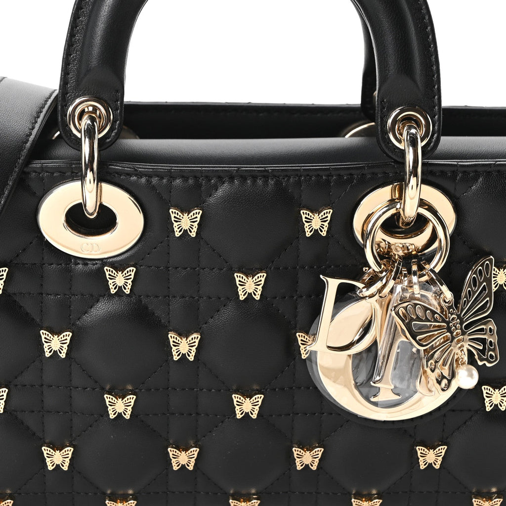 Lambskin Butterfly Cannage Lady D-Joy Black AT My store