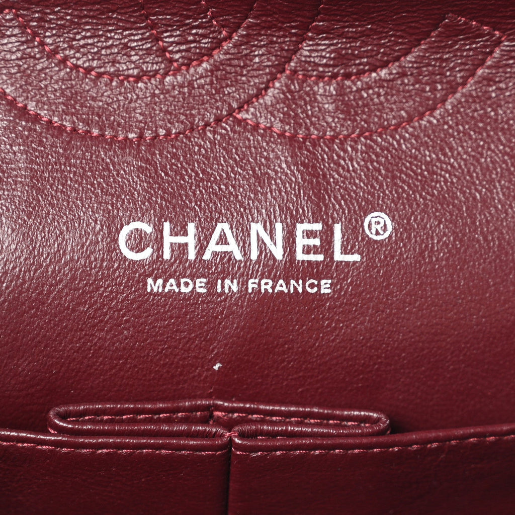 Crumpled Patent Quilted Medium Double Flap Black At My store