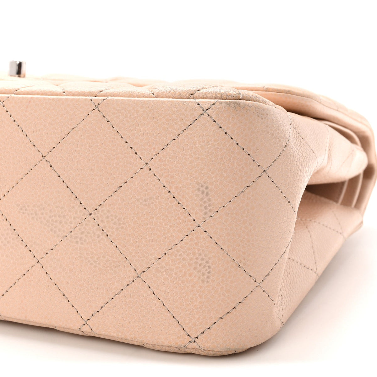 Caviar Quilted Jumbo Double Flap Light Pink At My store