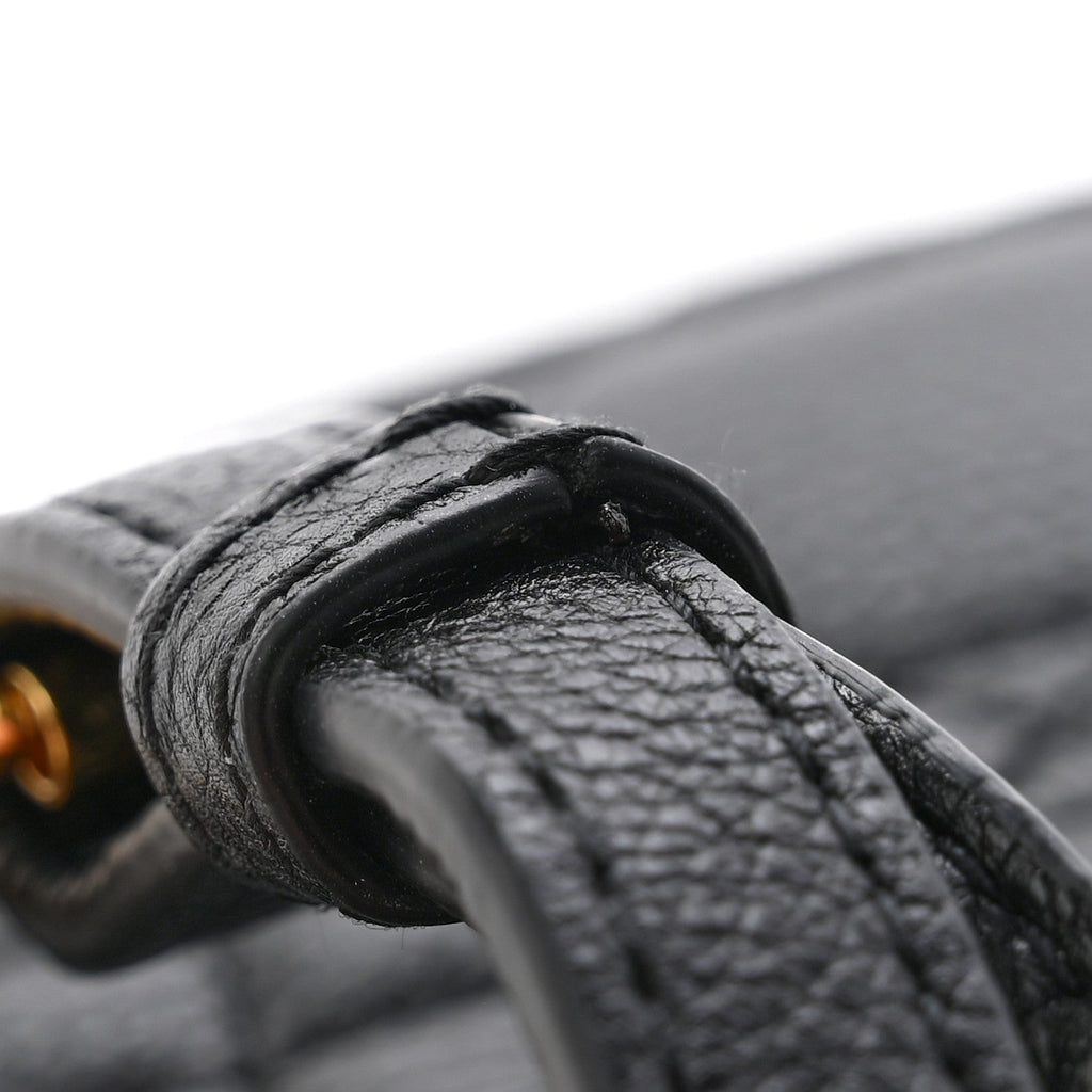 Supple Calfskin Cannage Caro Belt Pouch with Chain Black AT My store