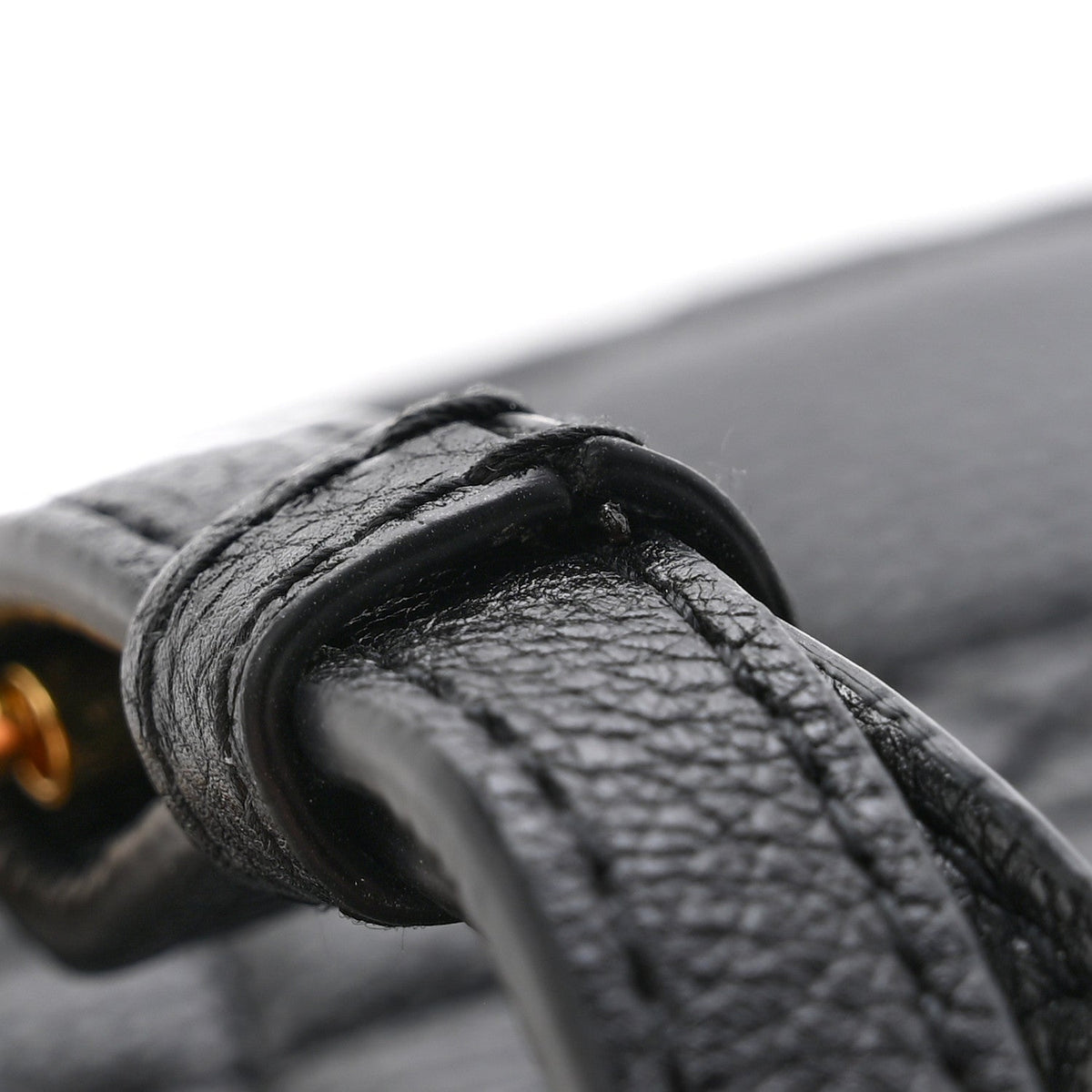 Supple Calfskin Cannage Caro Belt Pouch with Chain Black AT My store
