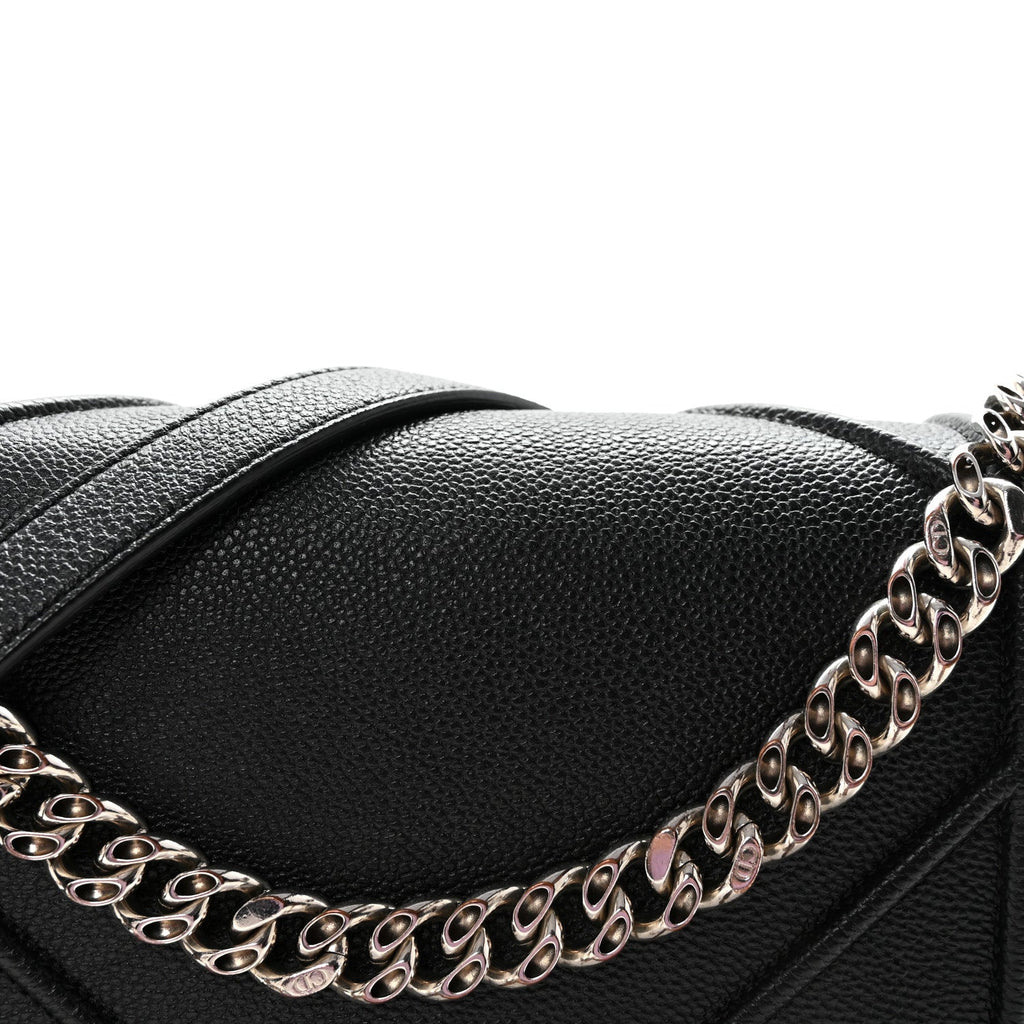 Grained Calfskin Medium Diorama Flap Bag Black AT My store