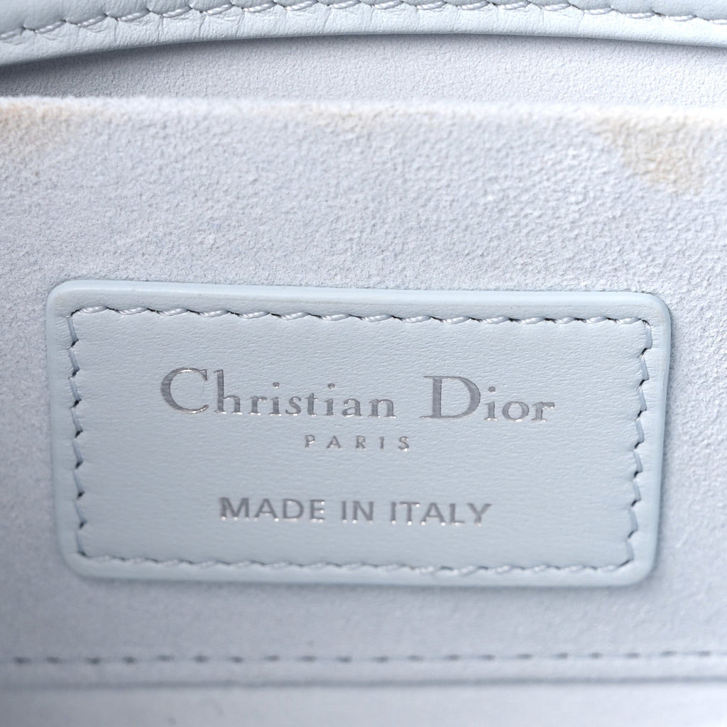 Lambskin Cannage Small Lady D-Joy Light Blue AT My store
