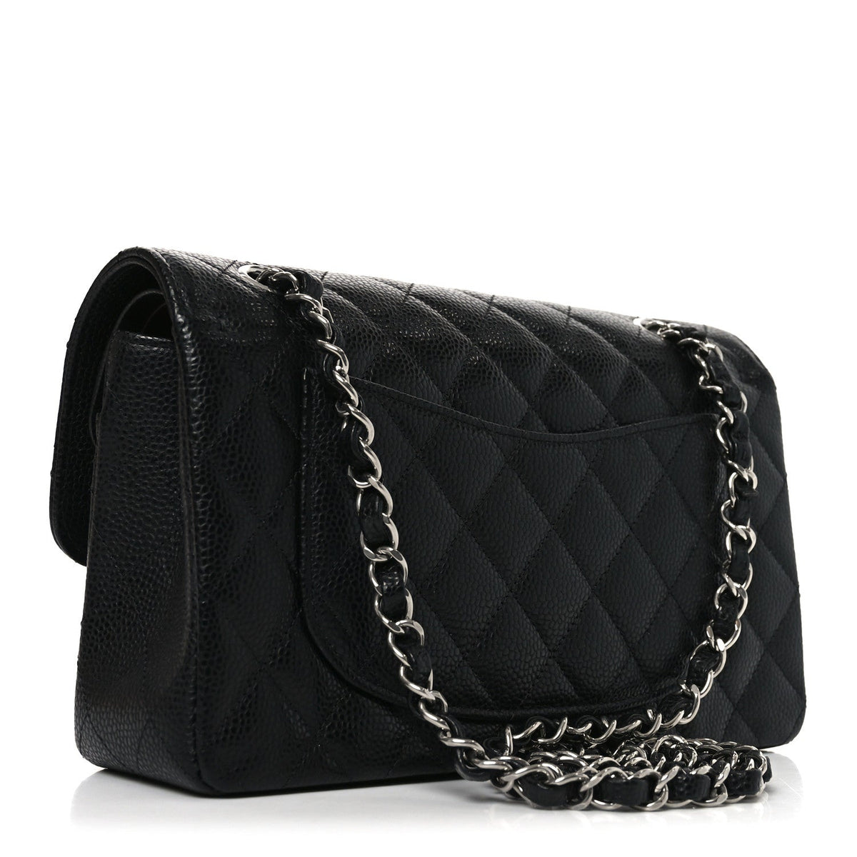 Caviar Quilted Small Double Flap Black At My store