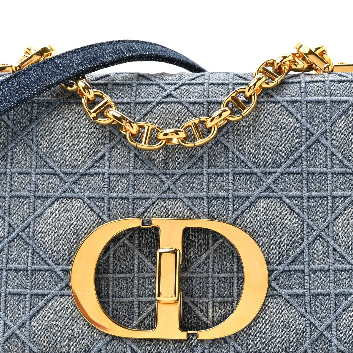Denim Cannage Small Caro Bag Blue AT My store