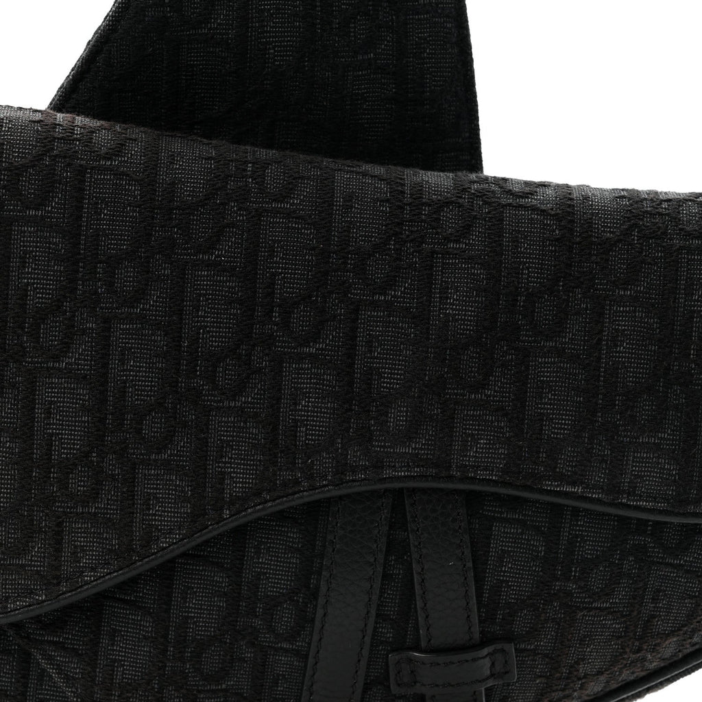 Oblique Mens Saddle Bag Black Blue AT My store