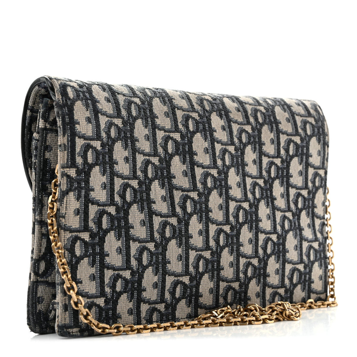 Oblique Saddle Chain Pouch Blue AT My store