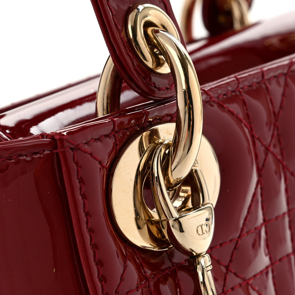 Patent Cannage Mini Lady Dior Red AT My store