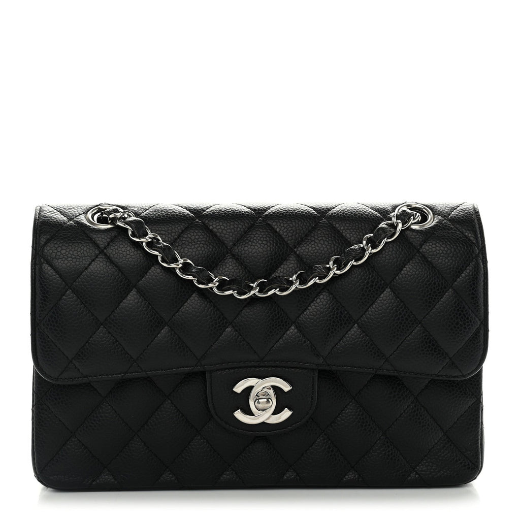 Caviar Quilted Small Double Flap Black At My store