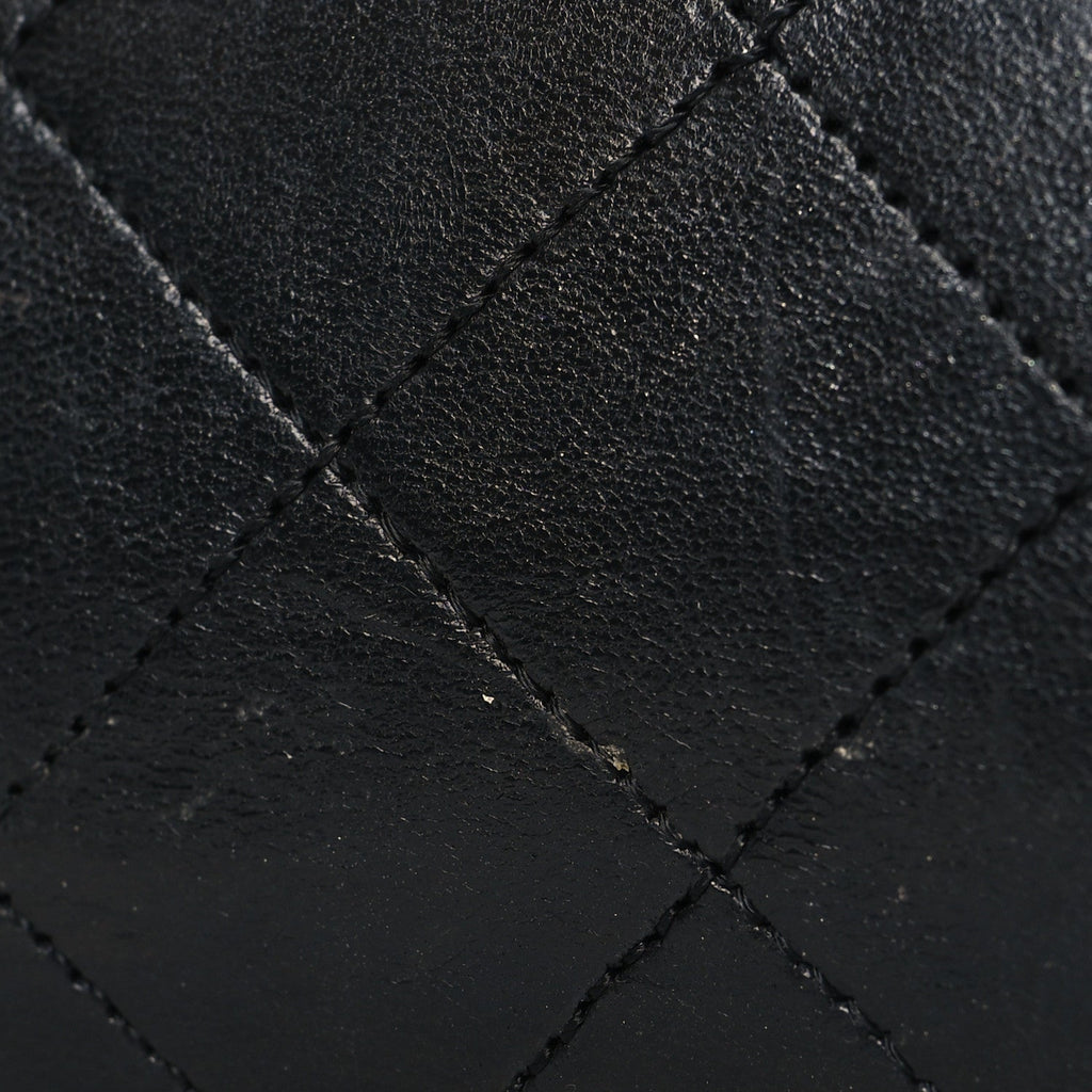 Lambskin Quilted Small Double Flap Black At My store