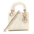 Lambskin Cannage Mini Lady Dior Latte AT My store