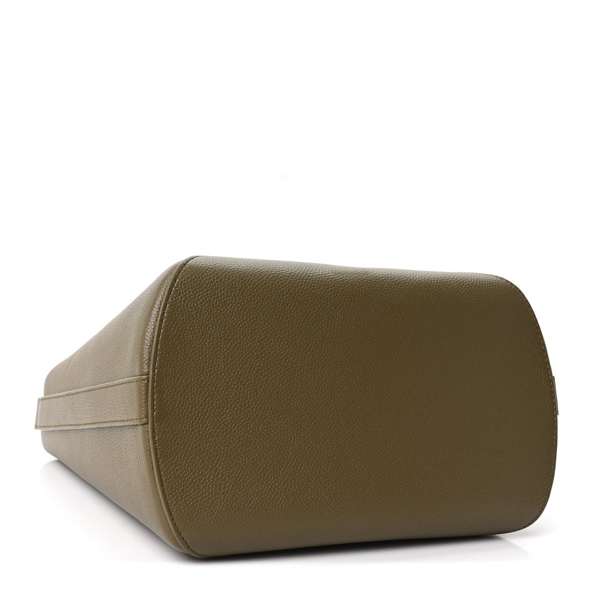 Grained Calfskin Medium Medaillon Bucket Bag Khaki AT My store