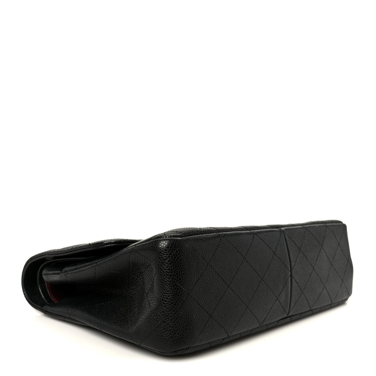 Caviar Quilted Jumbo Double Flap Black At My store