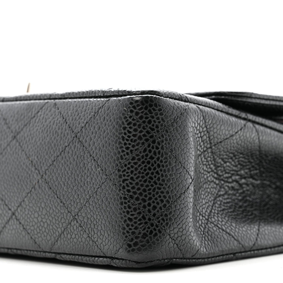 Caviar Quilted Medium Double Flap Black At My store