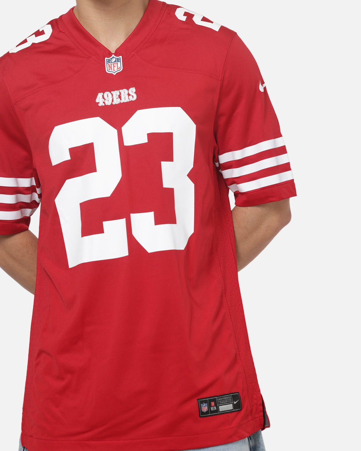 Top Seller Nike San Francisco 49ers Christian McCaffrey #23 Home Game NFL Jersey Gym Red