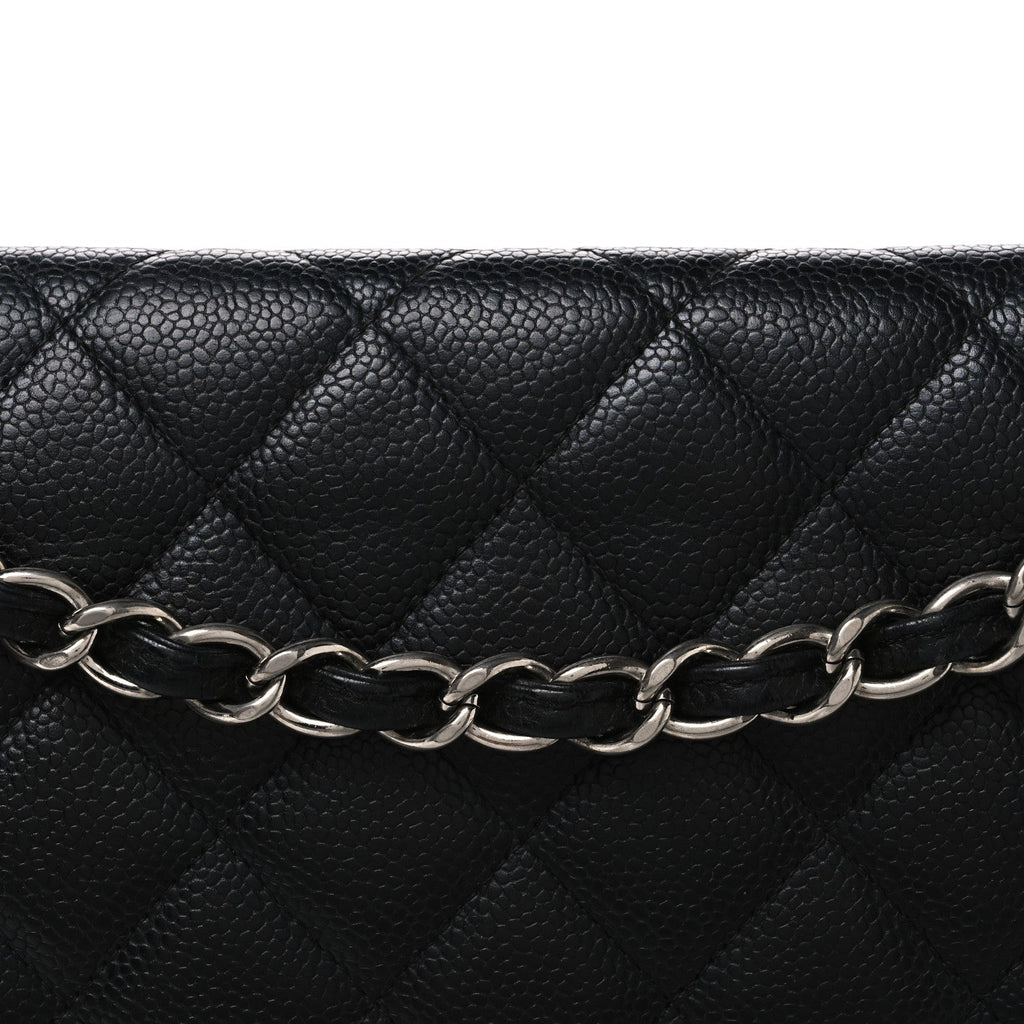 Caviar Quilted Maxi Double Flap Black At My store