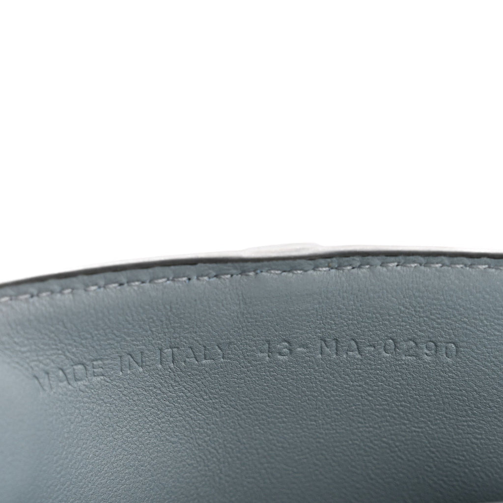 Goatskin Nano Saddle Chain Pouch Blue AT My store