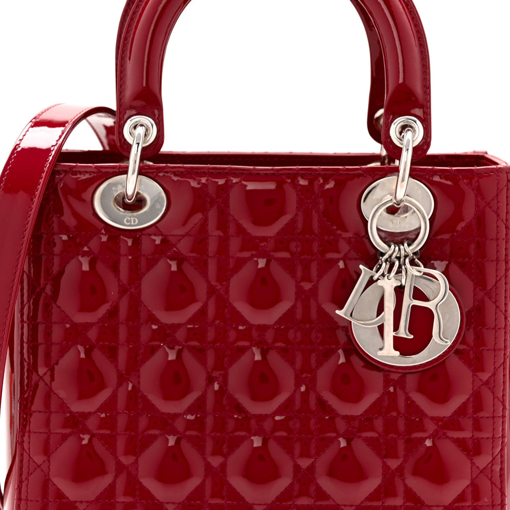 Patent Cannage Medium Lady Dior Red AT My store