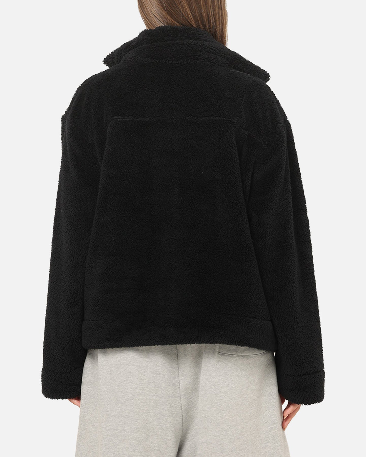 Top Seller Nike Women's Sportswear Essential High-Pile Fleece Jacket Black/Sail