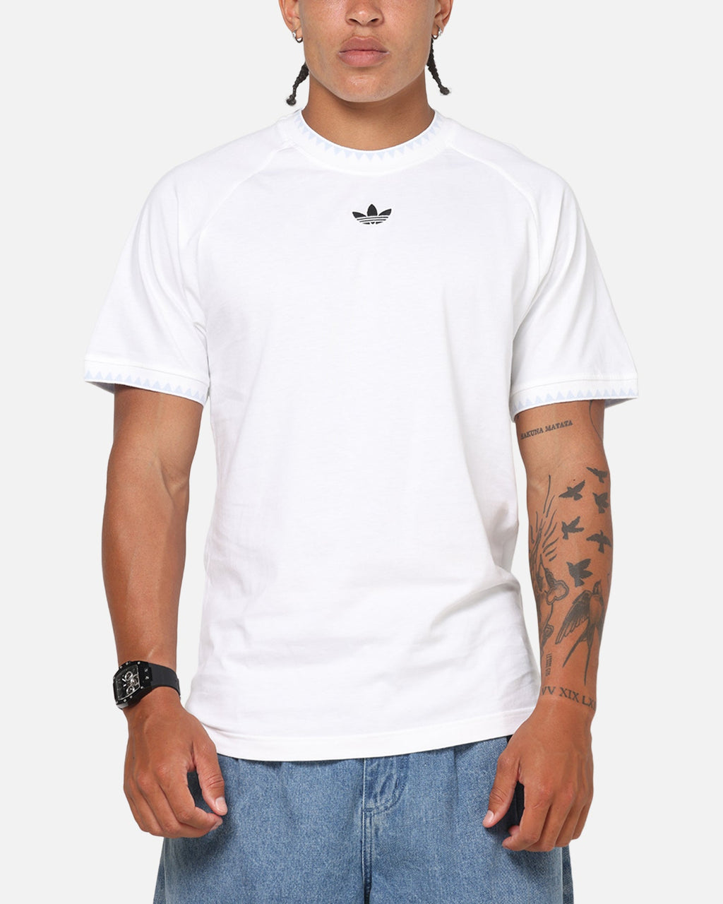 Best-Selling Adidas Chest Stripes Engineered T-Shirt White